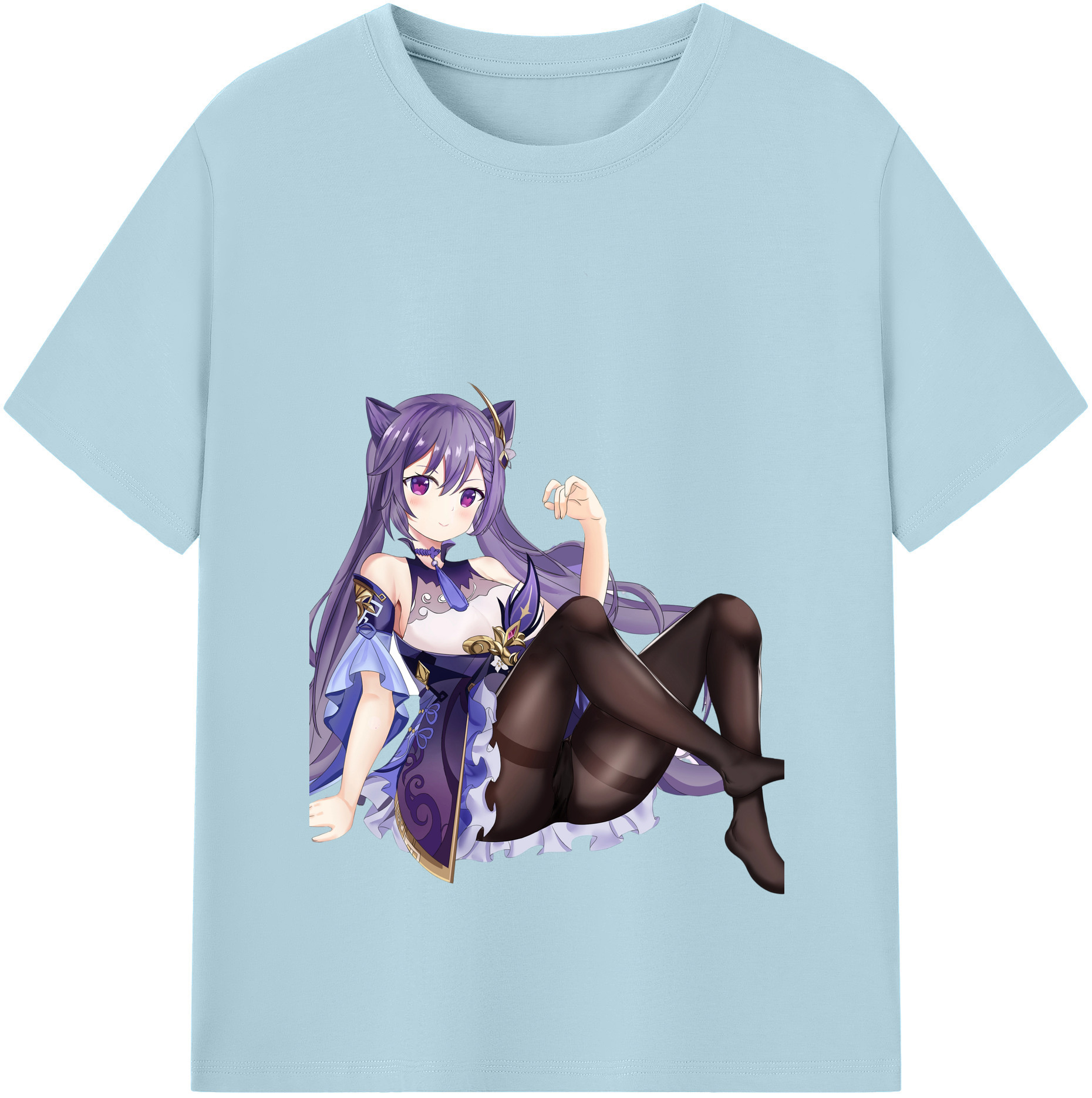げんし神 刻晴 こくせい genshin Kokusei 綿100％半袖Tシャツ（フロントプリント）